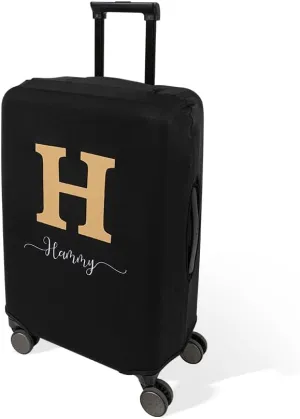 Getname Necklace Personalized Travel Luggage Cover Luggage Protector Custom Name Initial Suitcase Cover Decorative Suitcase Protector Travel Accessories