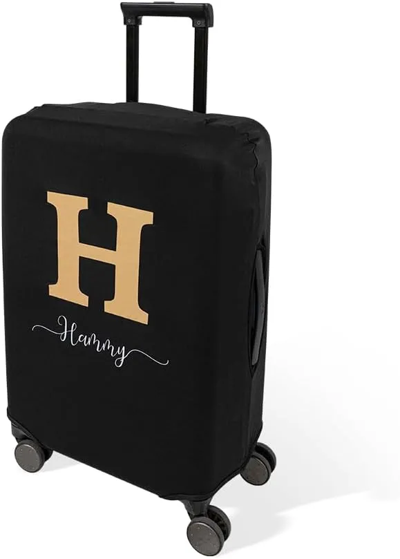 Getname Necklace Personalized Travel Luggage Cover Luggage Protector Custom Name Initial Suitcase Cover Decorative Suitcase Protector Travel Accessories