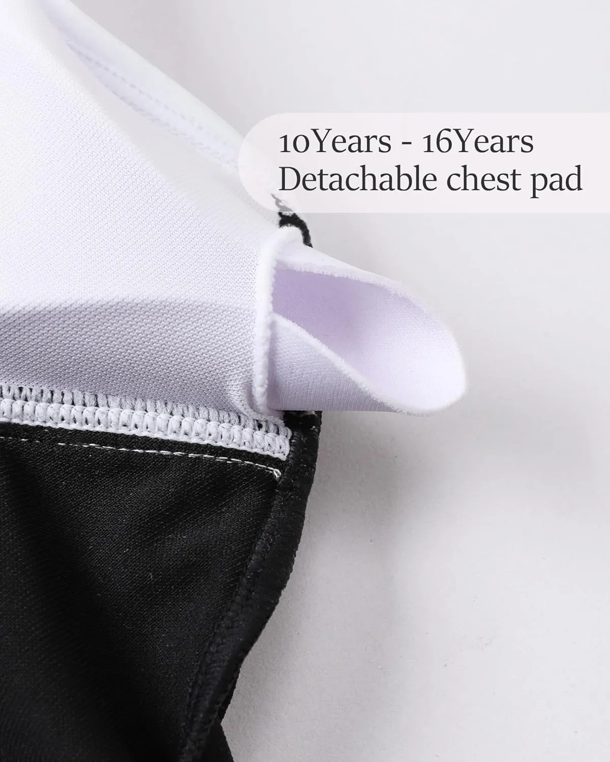 Girl Swimsuit One Piece Skirt Girls Black Swimsuit V Neck Adjustable Straps Tummy Control Girls' Swimwear 6-14 Yizuoding001