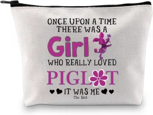 GJTIM Cartoon Inspired Pig Character Lover Accessories Zipper Pouch Makeup Bag for Fans (Really Loved Pig)