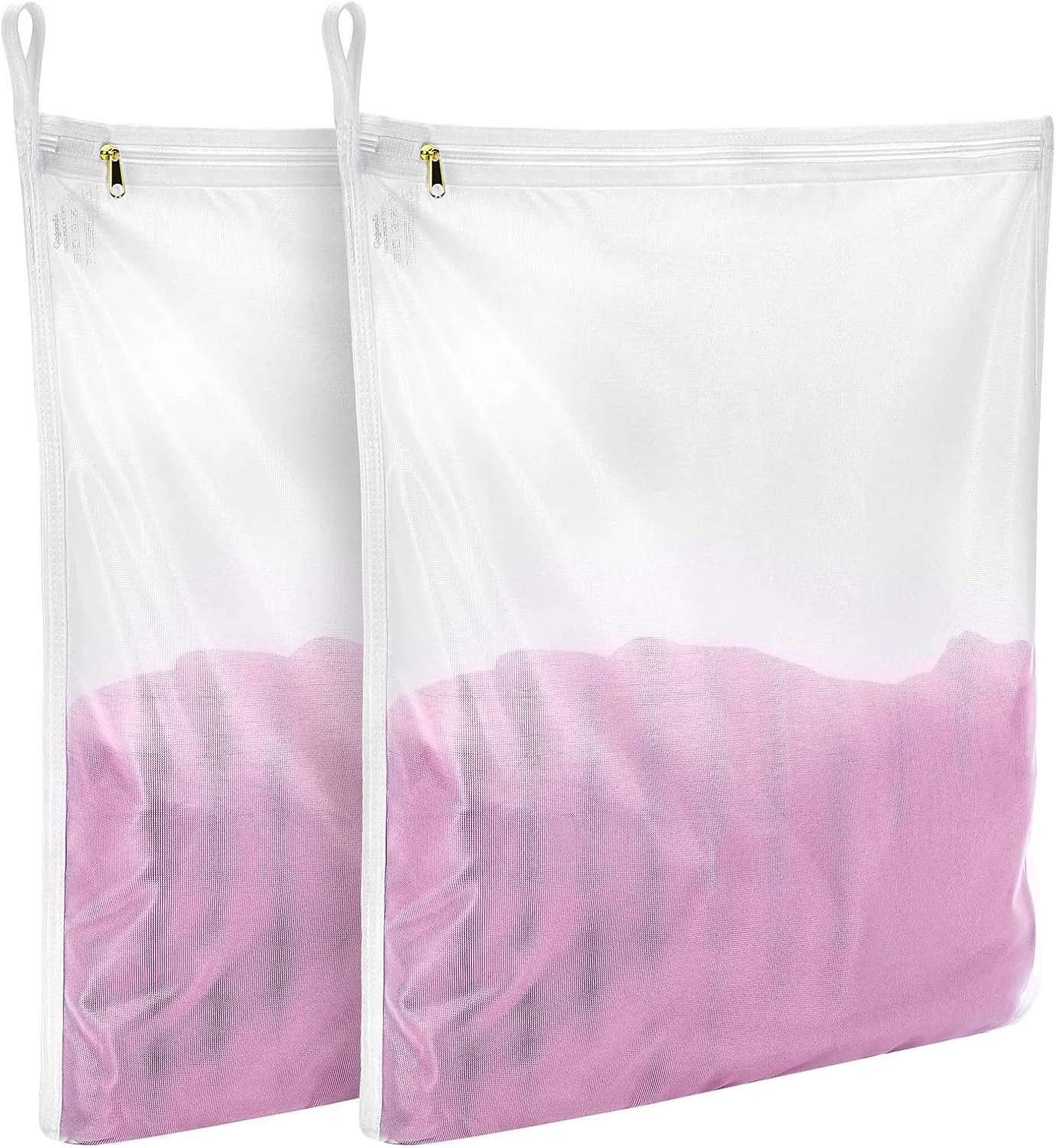 GOGOODA Delicates Laundry Bags, Fine Mesh Wash Bag for Lingerie, Underwear, Bra, Silk, Socks with Hanging Loop