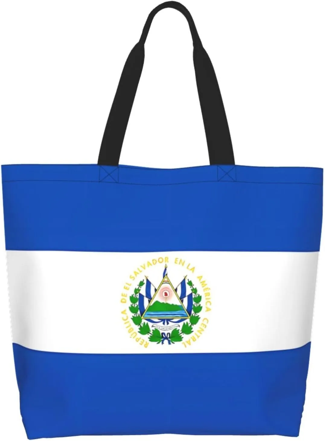Guatemala El Salvador Flag Women's Tote Bag Large Capacity Single Shoulder Bags Handbag for Shopping Work