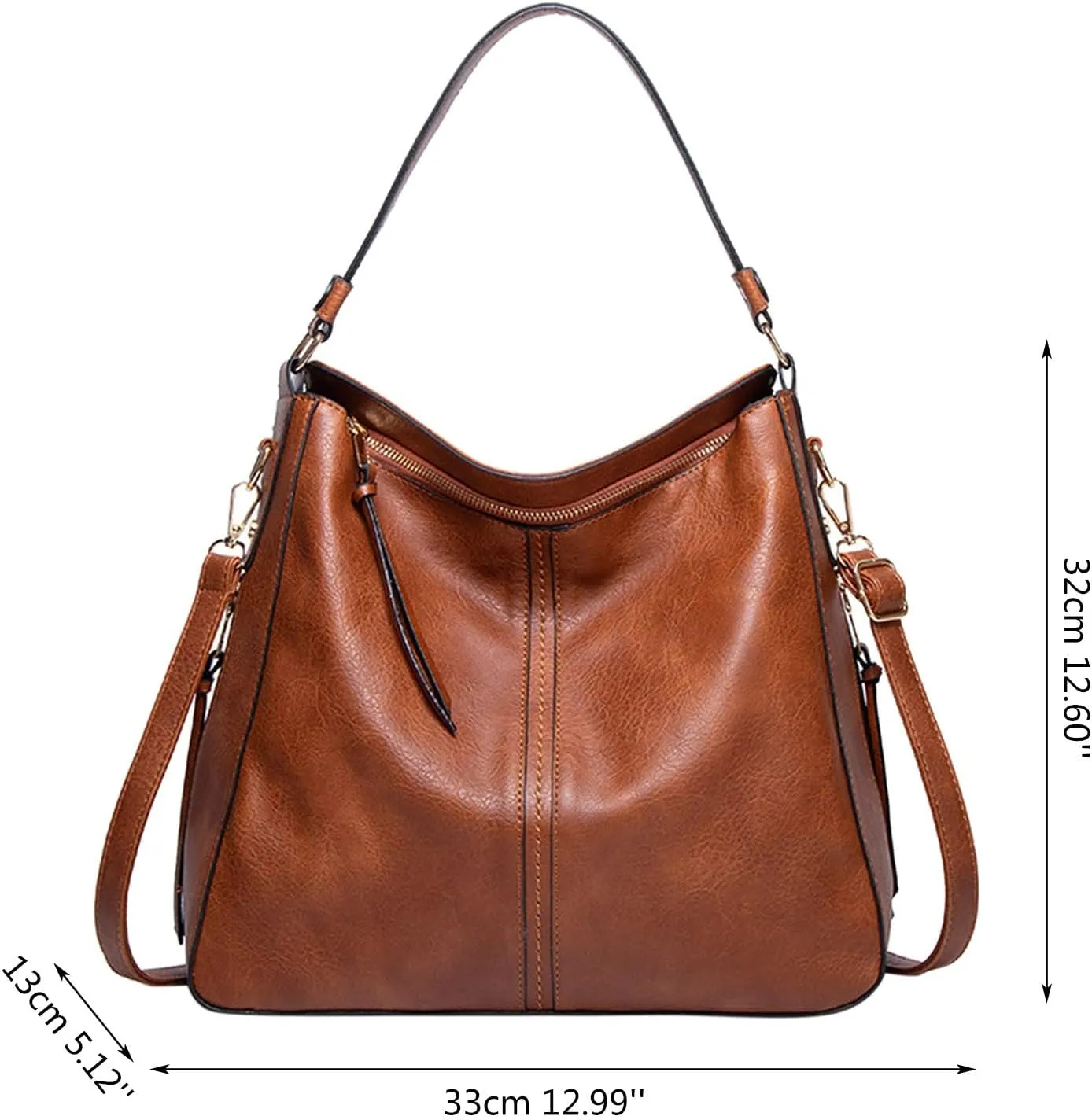 Handbags For Women Hobo Handbags Large Designer Ladies Bag Bucket Purse Faux Leather For Shopping Travel