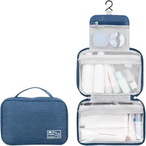 Hanging Travel Toiletry Bag,10 X 6.5 Inch Makeup Bag Organizer,Foldable Large Capacity Portable Travel Toiletries Bag with Compartment,Water-Resistant Travel Cosmetic Bag,Travel Essentials