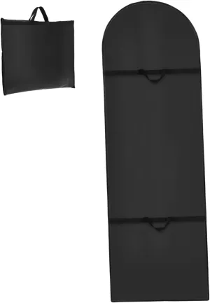Healifty Garment Bag for Travel and Storage Foldable Dress Bag with Pockets Sturdy Peva Material Elegant Design for Suits and Gowns Dust Protection for Closet Organization