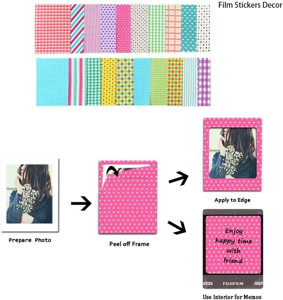 Instant Camera Accessories Compatible with Fujifilm Instax Mini 12 11 9 Instant Film Camera - Blossom Pink