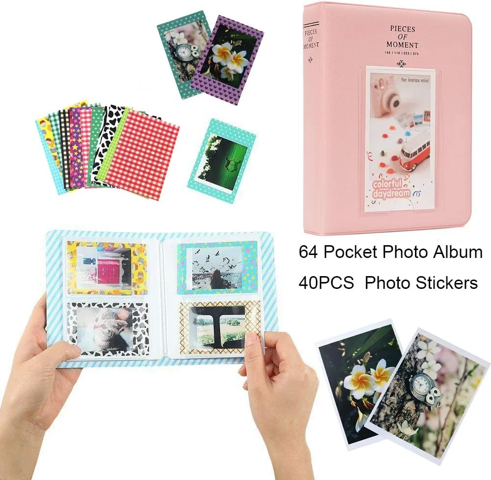 Instant Camera Accessories Compatible with Fujifilm Instax Mini 12 11 9 Instant Film Camera - Blossom Pink