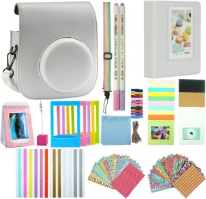 Instant Camera Accessories Compatible with Fujifilm Instax Mini 12 11 9 Instant Film Camera - Clay White