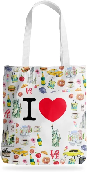 Jeilink New York Souvenirs and Gifts Beach Weekender Tote Travel Reusable Grocery Bags Girls Trip