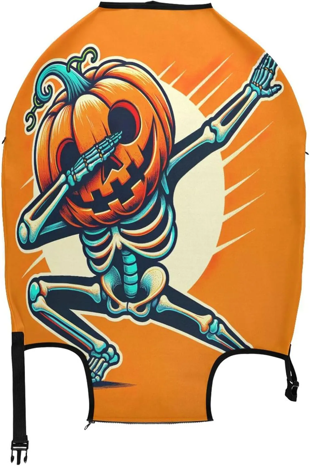 Joisal Cool Pumpkin Skeleton Luggage Protective Covers for Suitcase Fit 18-32 Inch Luggage, Suitcase Accessories