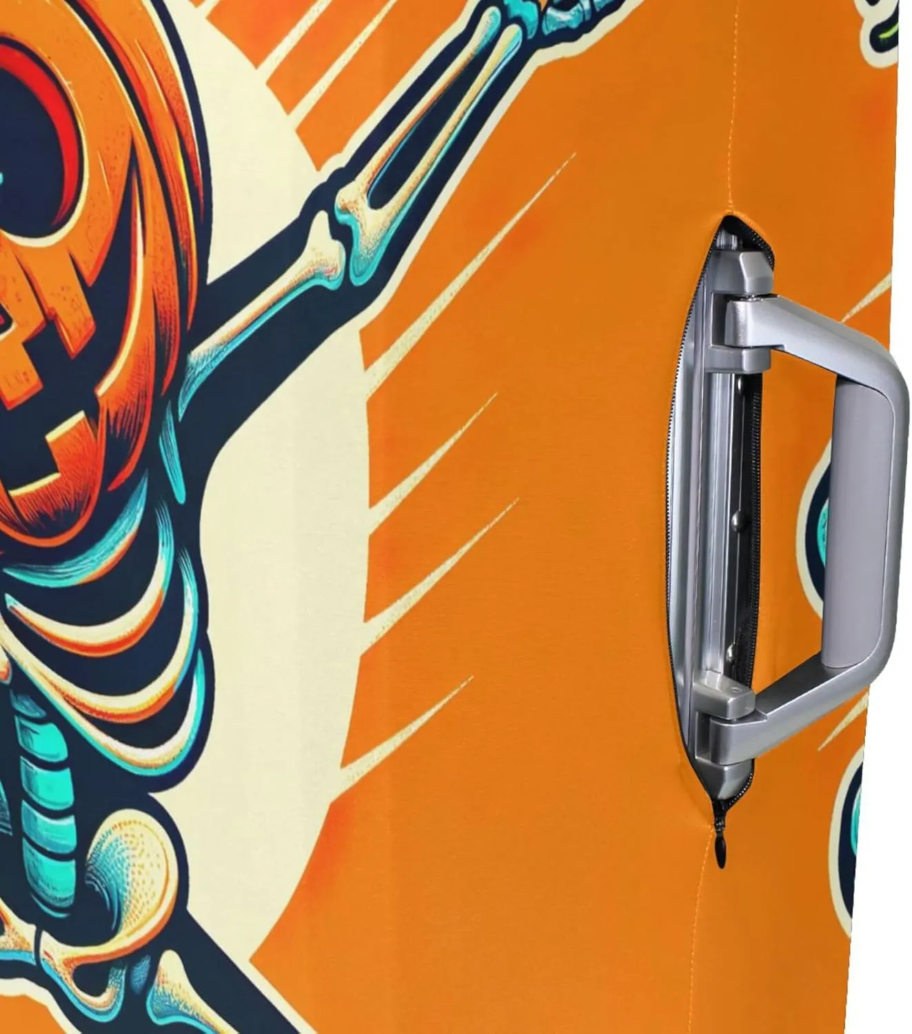 Joisal Cool Pumpkin Skeleton Luggage Protective Covers for Suitcase Fit 18-32 Inch Luggage, Suitcase Accessories