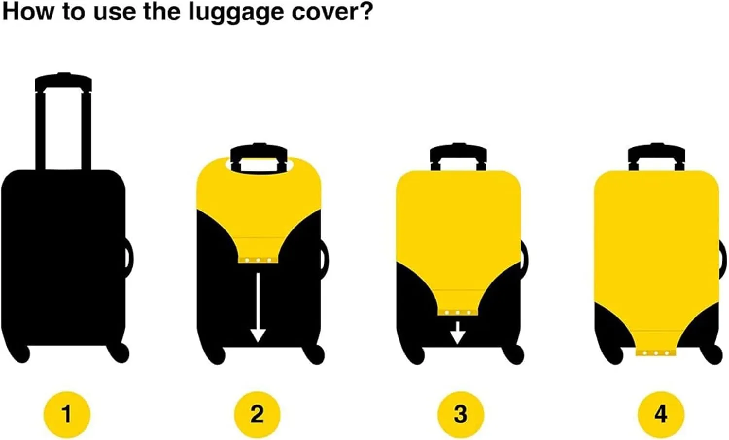 Joisal Fuchsia Suitcase Protector Cover Tsa Approved Fit 18-32 Inch Luggage, Luggage Accessories for Travel