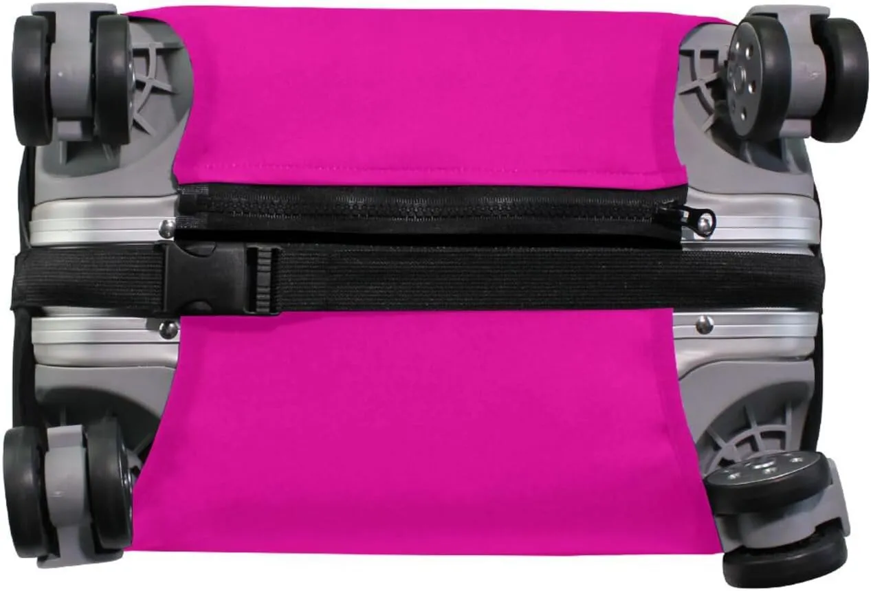 Joisal Fuchsia Suitcase Protector Cover Tsa Approved Fit 18-32 Inch Luggage, Luggage Accessories for Travel