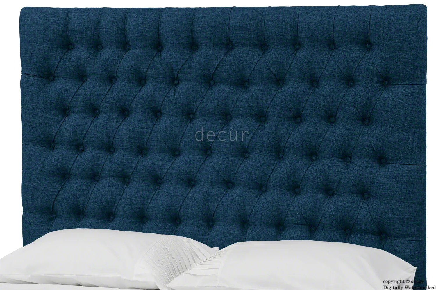 Kensington Linen Upholstered Ottoman Bed - Midnight