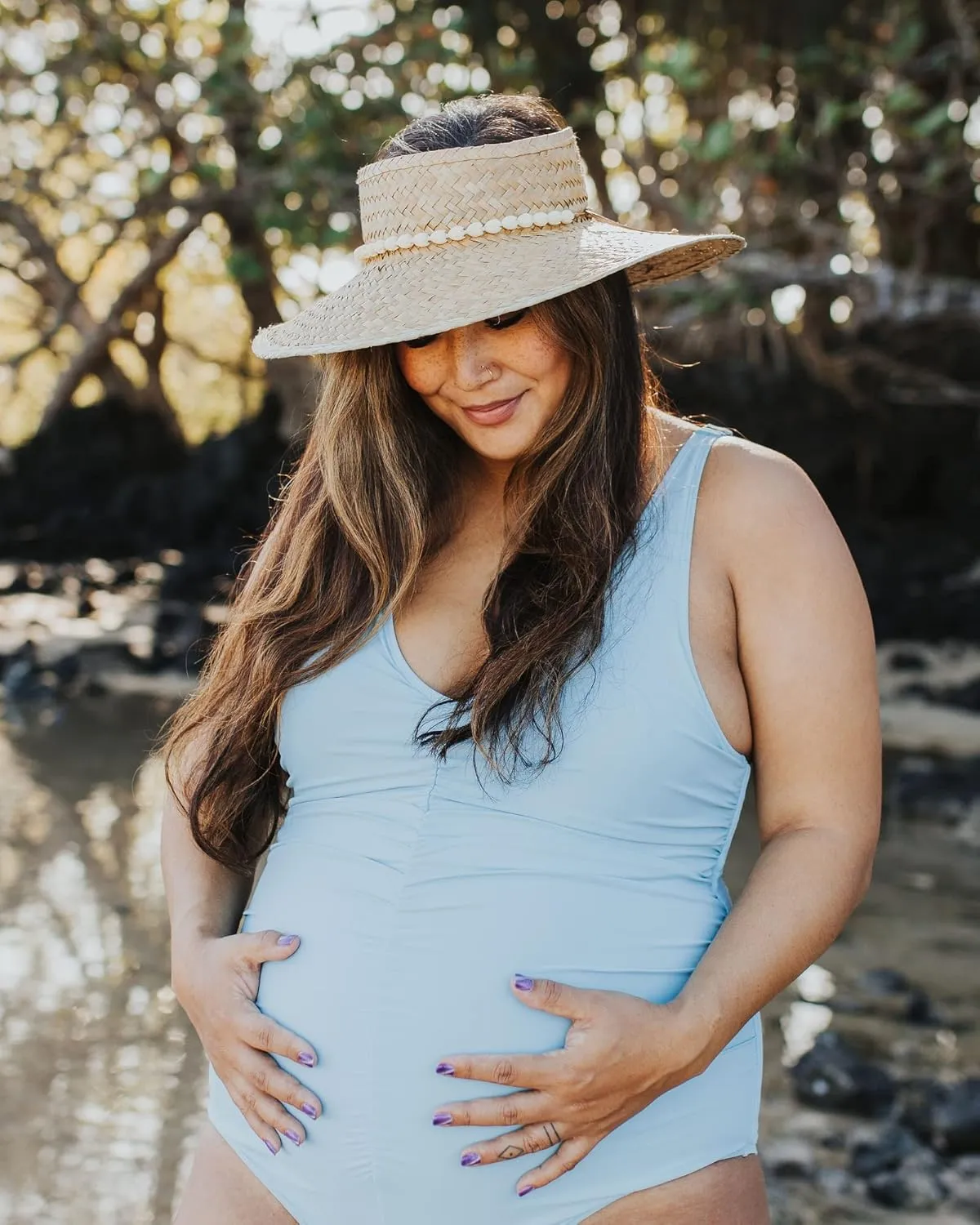 Kindred Bravely Gathered One Piece Maternity Swimsuit | Maternity Bathing Suits for Women
