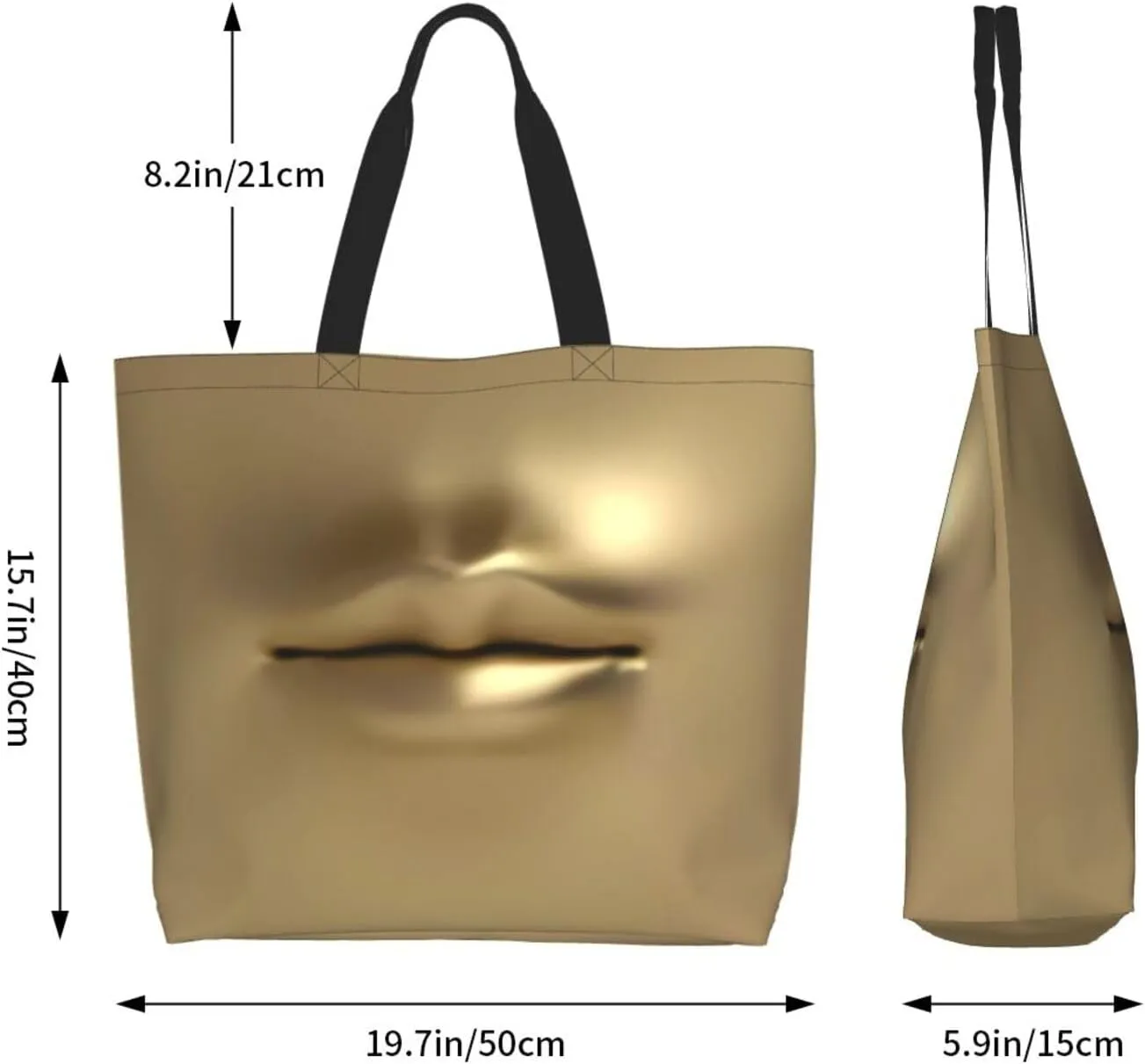 Kiss Kissing Lips Lipstick Lipgloss Women's Tote Bag Large Capacity Single Shoulder Bags Handbag for Shopping Work