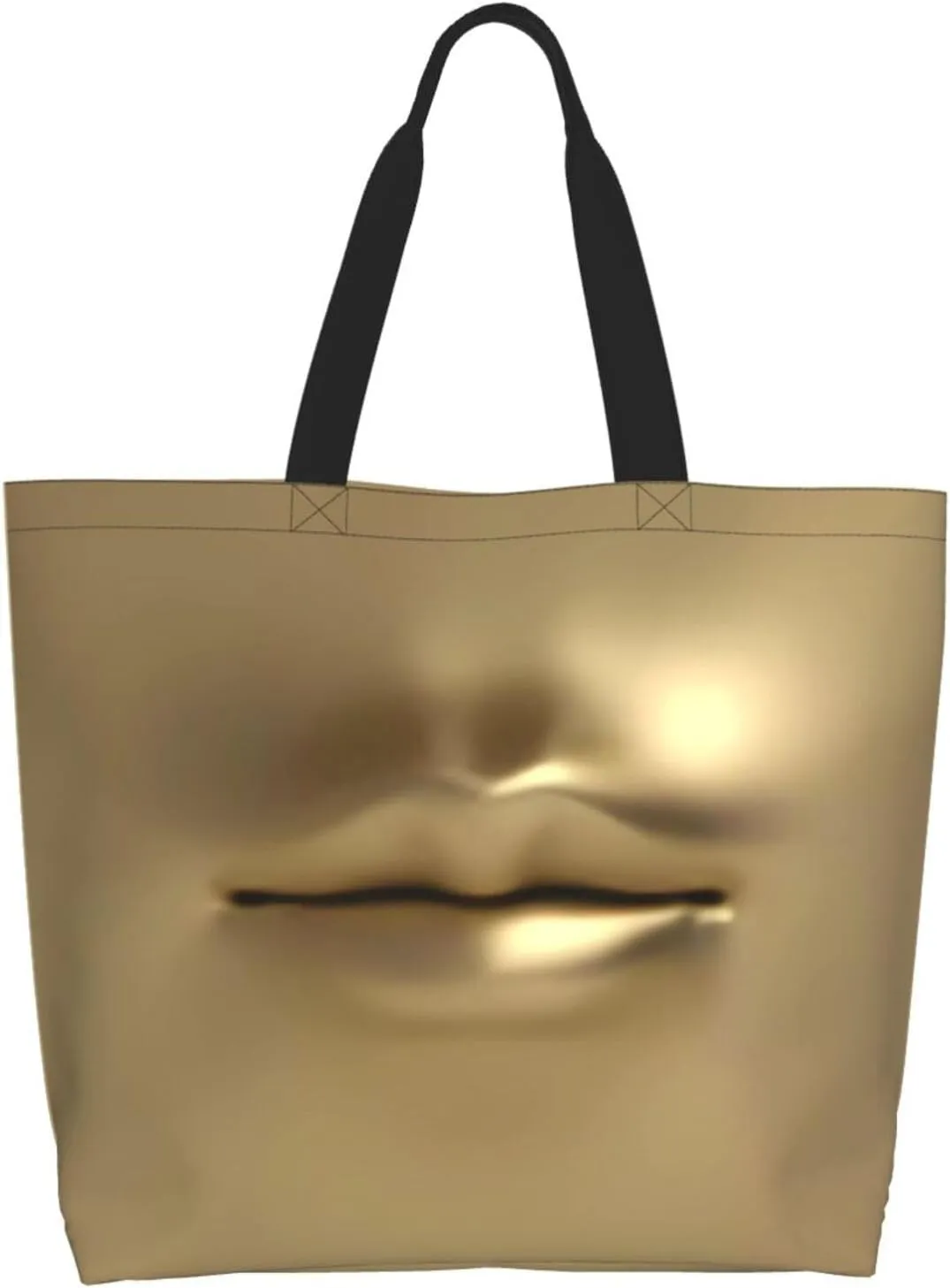 Kiss Kissing Lips Lipstick Lipgloss Women's Tote Bag Large Capacity Single Shoulder Bags Handbag for Shopping Work