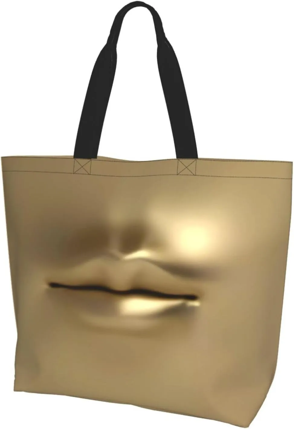 Kiss Kissing Lips Lipstick Lipgloss Women's Tote Bag Large Capacity Single Shoulder Bags Handbag for Shopping Work