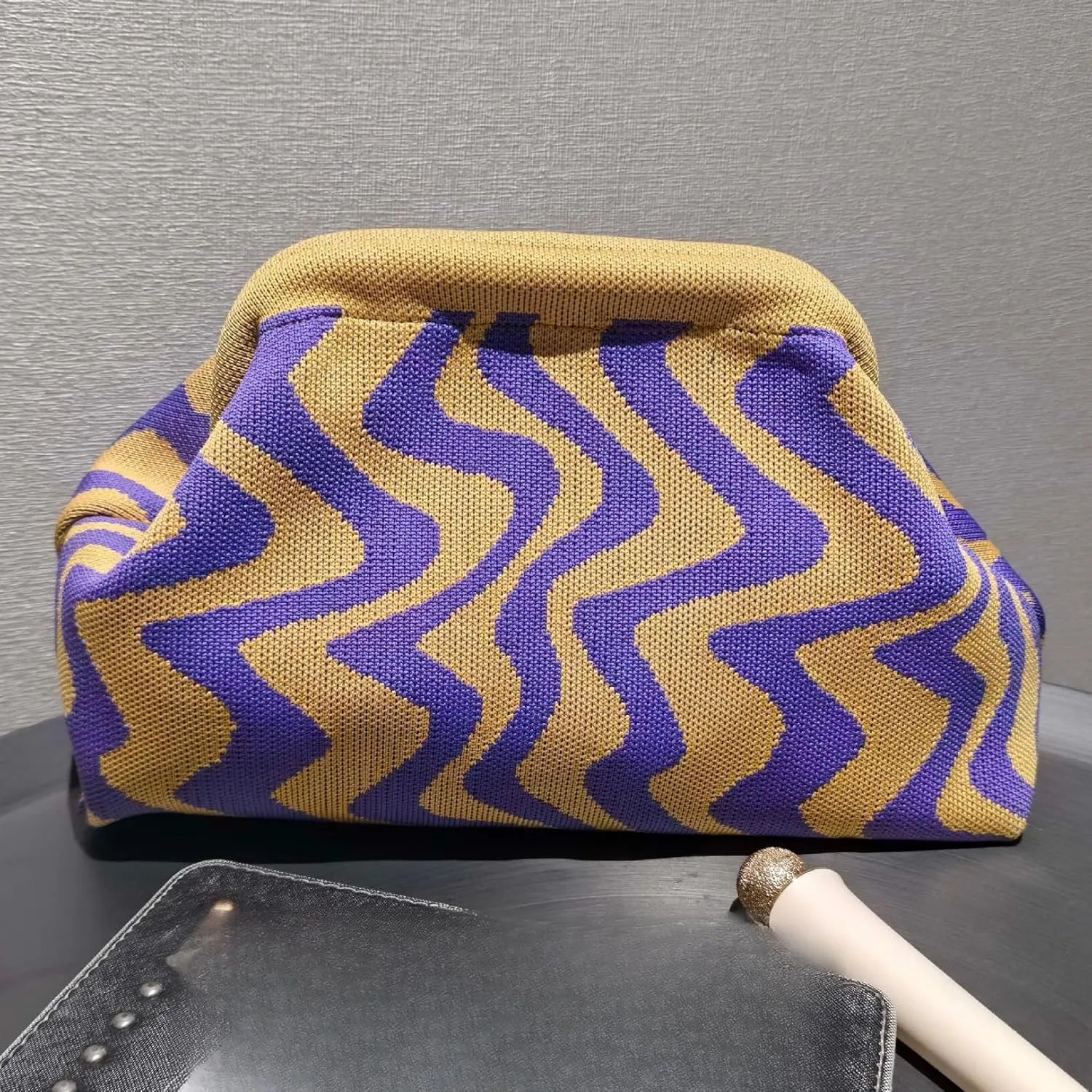 Knit Evening Party Clutch Purses Women Boho Clutch Bag Y2k Accessories Beach 2025 Summer Fashion Trends
