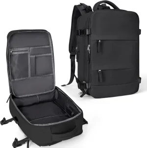 Large Travel Backpack Women, Carry On Backpack,Hiking Backpack Waterproof Outdoor Sports Rucksack Casual Daypack Bag Fit 15.6 Inch Laptop with USB Charging Port Shoes Compartment