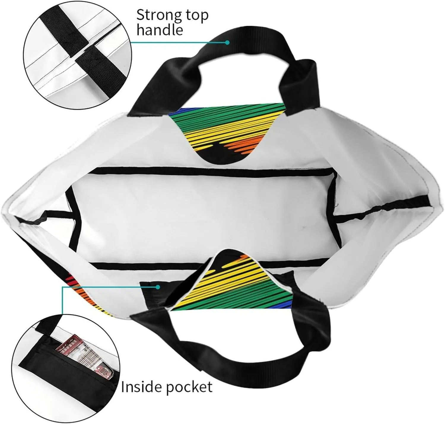 LGBT Pride Rainbow Gay allyship Heart Women's Tote Bag Large Capacity Single Shoulder Bags Handbag for Shopping Work