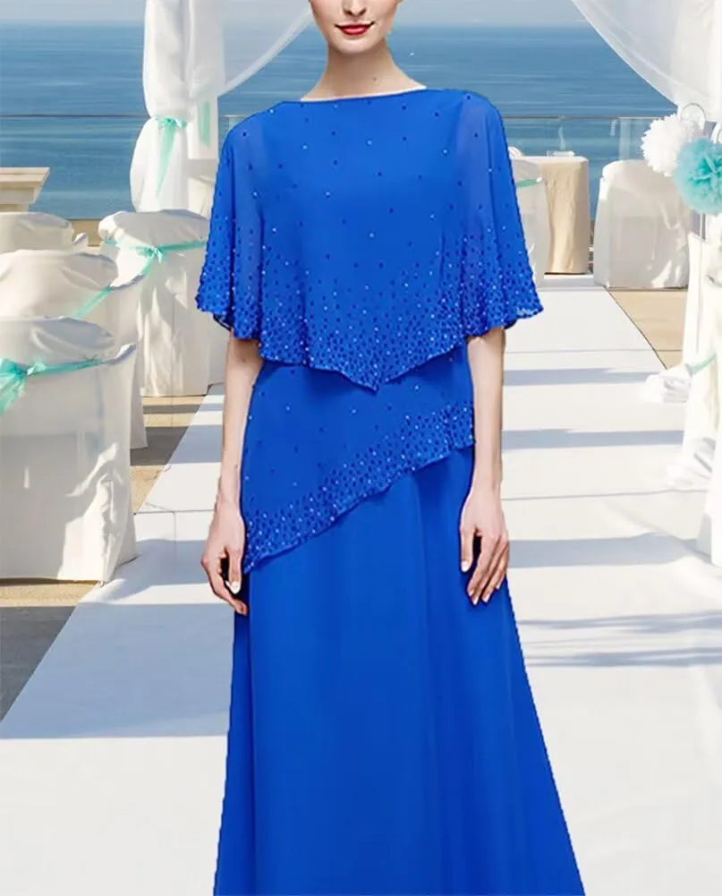 Long Mother of Bride Dresses Chiffon Wedding Guest Dress 2025 Formal Evening Gowns Elegant Mother of The Groom Dress