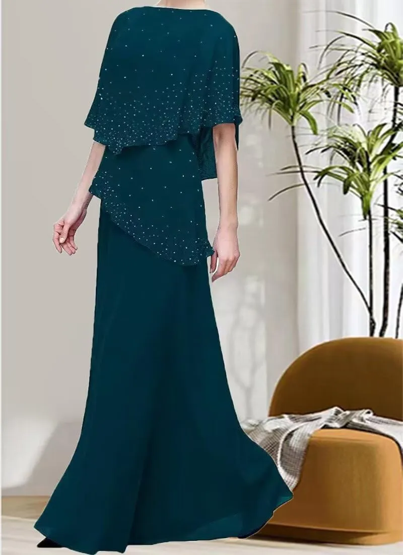 Long Mother of Bride Dresses Chiffon Wedding Guest Dress 2025 Formal Evening Gowns Elegant Mother of The Groom Dress