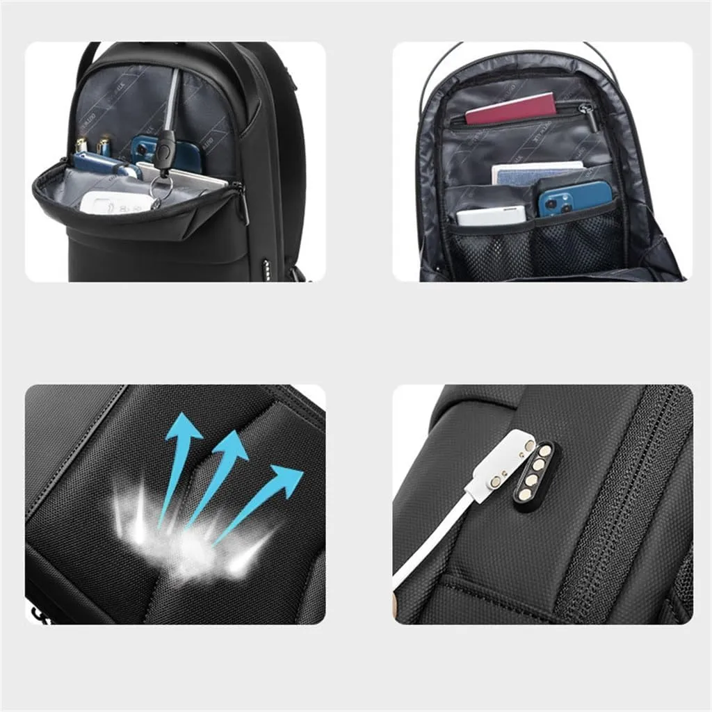 Men's Chest Bag Crossbody Bag Fashion Brand Oblique Small Backpack Crossbody Bag for Men