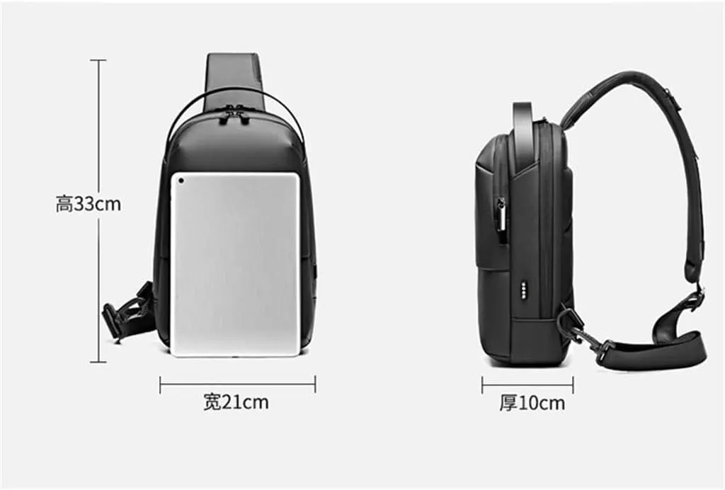 Men's Chest Bag Crossbody Bag Fashion Brand Oblique Small Backpack Crossbody Bag for Men