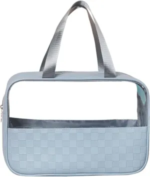MOFASVIGI Toiletry Bag for Women Wash Bags Sold Empty for Carrying Toiletries, Portable Hanging Travel Toiletry Organizer Pouch Clear Design for Easy Access for Cosmetics and Toiletries