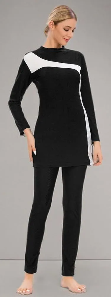 Muslim Swimsuits for Women Modest Swimwear 3 Piece Islamic Long Sleeve Burkini