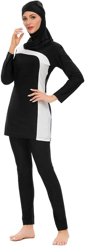 Muslim Swimsuits for Women Modest Swimwear 3 Piece Islamic Long Sleeve Burkini