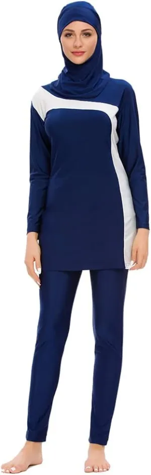 Muslim Swimsuits for Women Modest Swimwear 3 Piece Islamic Long Sleeve Burkini