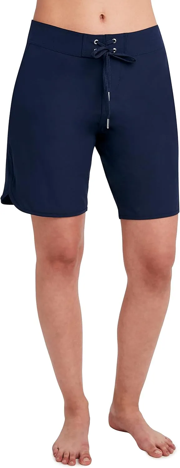 Nautica Women's Standard Board 9" Inseam  Quick Dry Swim Shorts, Swimsuit Bottom, Bikini Cover Up, Beachwear