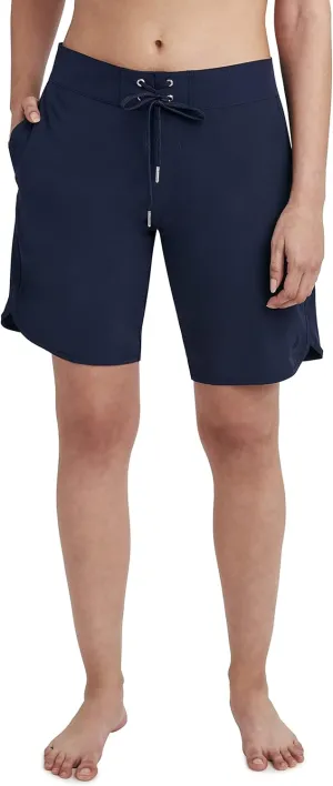 Nautica Women's Standard Board 9" Inseam  Quick Dry Swim Shorts, Swimsuit Bottom, Bikini Cover Up, Beachwear