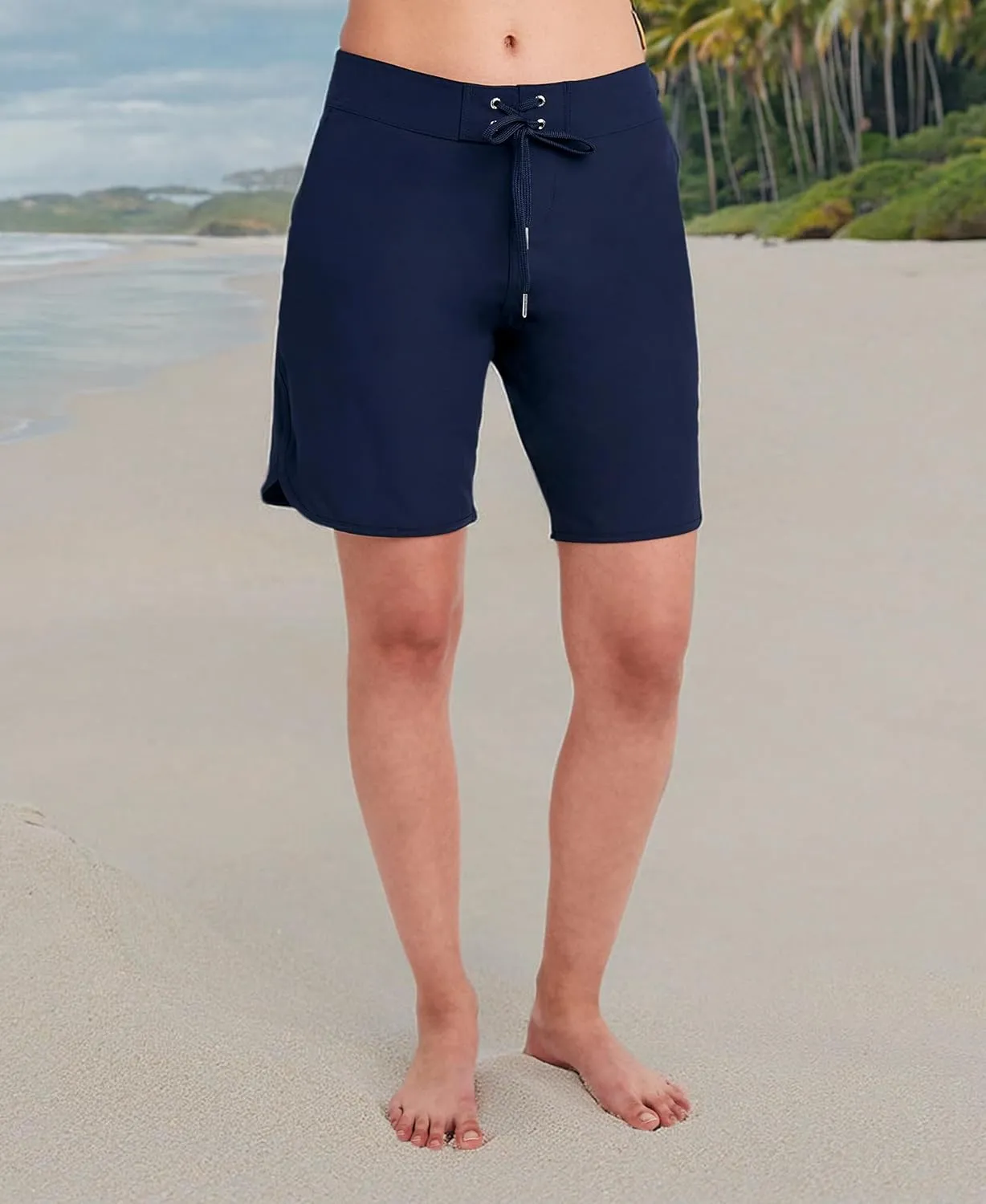 Nautica Women's Standard Board 9" Inseam  Quick Dry Swim Shorts, Swimsuit Bottom, Bikini Cover Up, Beachwear
