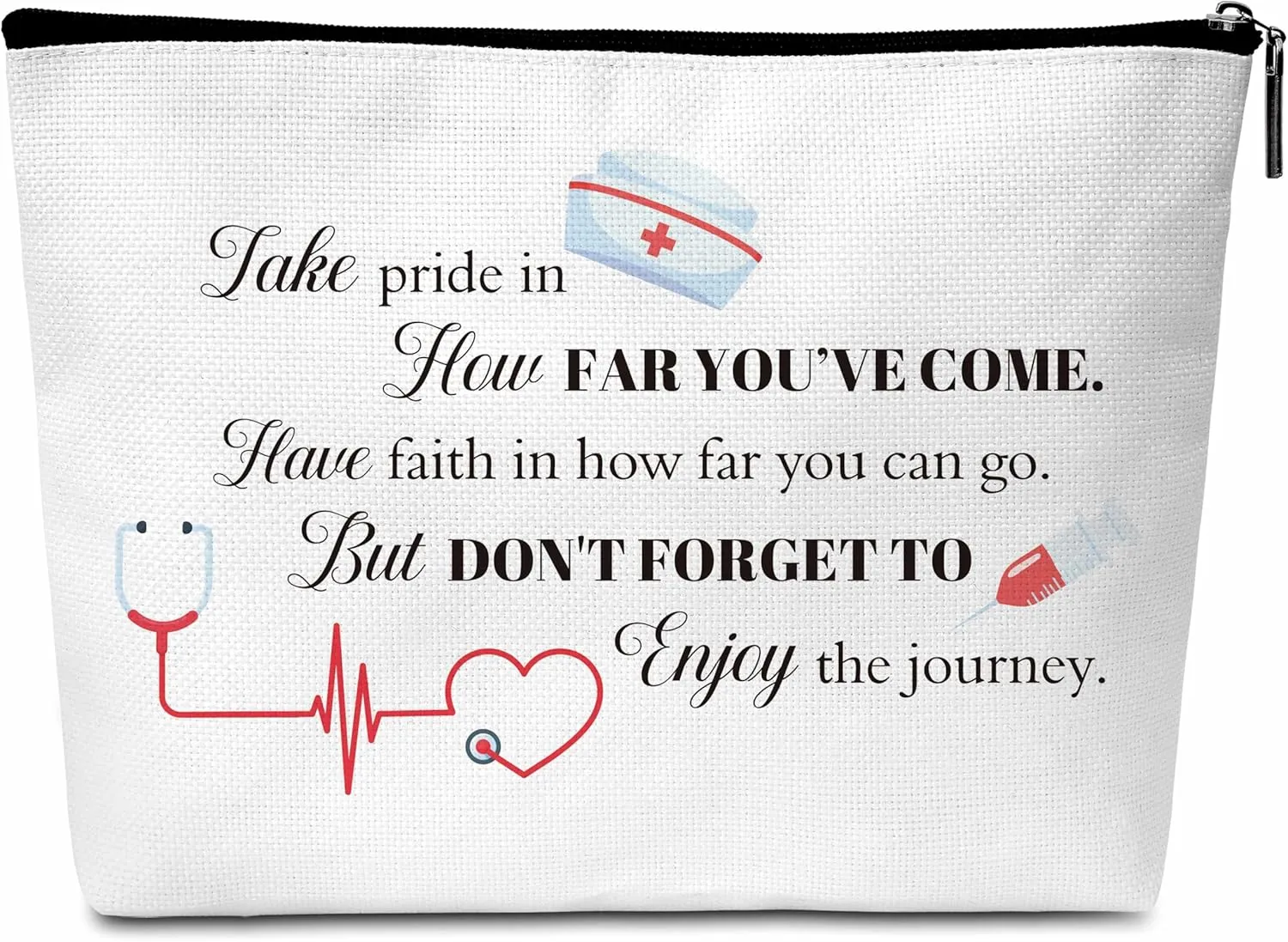 Nurse Gifts Makeup Bag for Women, Nursing Cosmetic Bag, Best Nurse Makeup Zipper Bag, Nurse Week Birthday Gift For Nurses, Nurse Student Graduation Gift, Thank You Retirement Gifts, A01