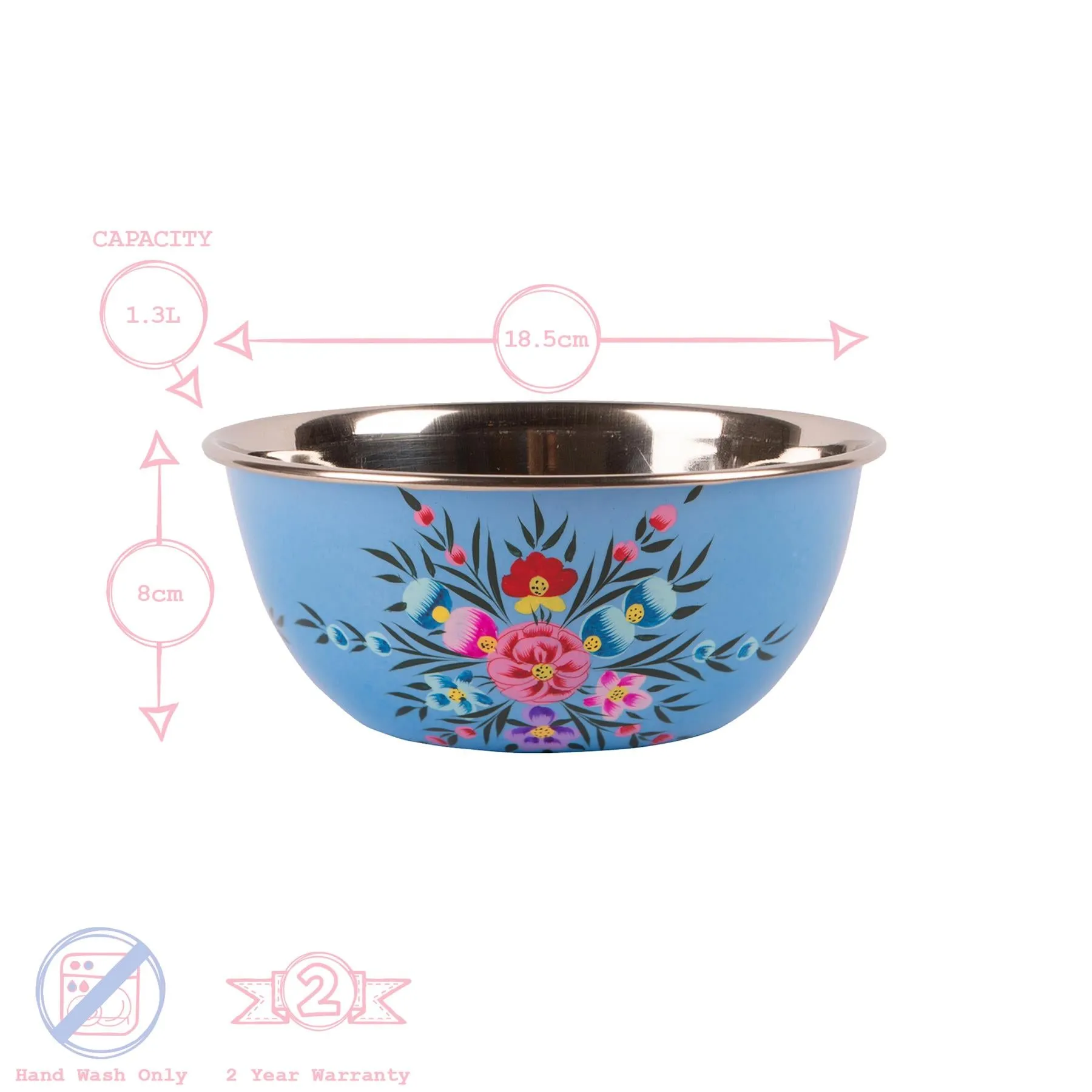 Pansy Hand-Painted Picnic Bowl Set - 3 Sizes - By BillyCan