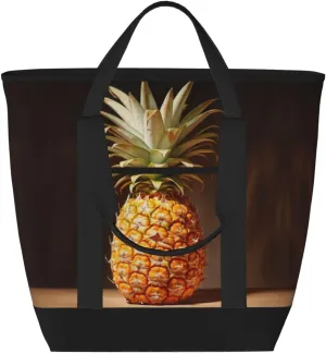 pineapple Painting Women's tote bags and reusable women's beach bags are suitable for travel insulation and cooling bags.