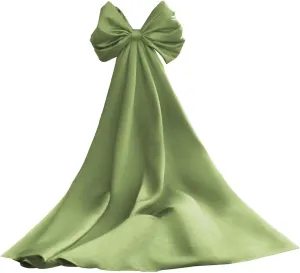 Removable Satin Big Bow for Wedding Bridal Cloak for Wedding Accessories Separate Bowknot Detachable Sleeves Train