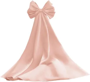 Removable Satin Big Bow for Wedding Bridal Cloak for Wedding Accessories Separate Bowknot Detachable Sleeves Train