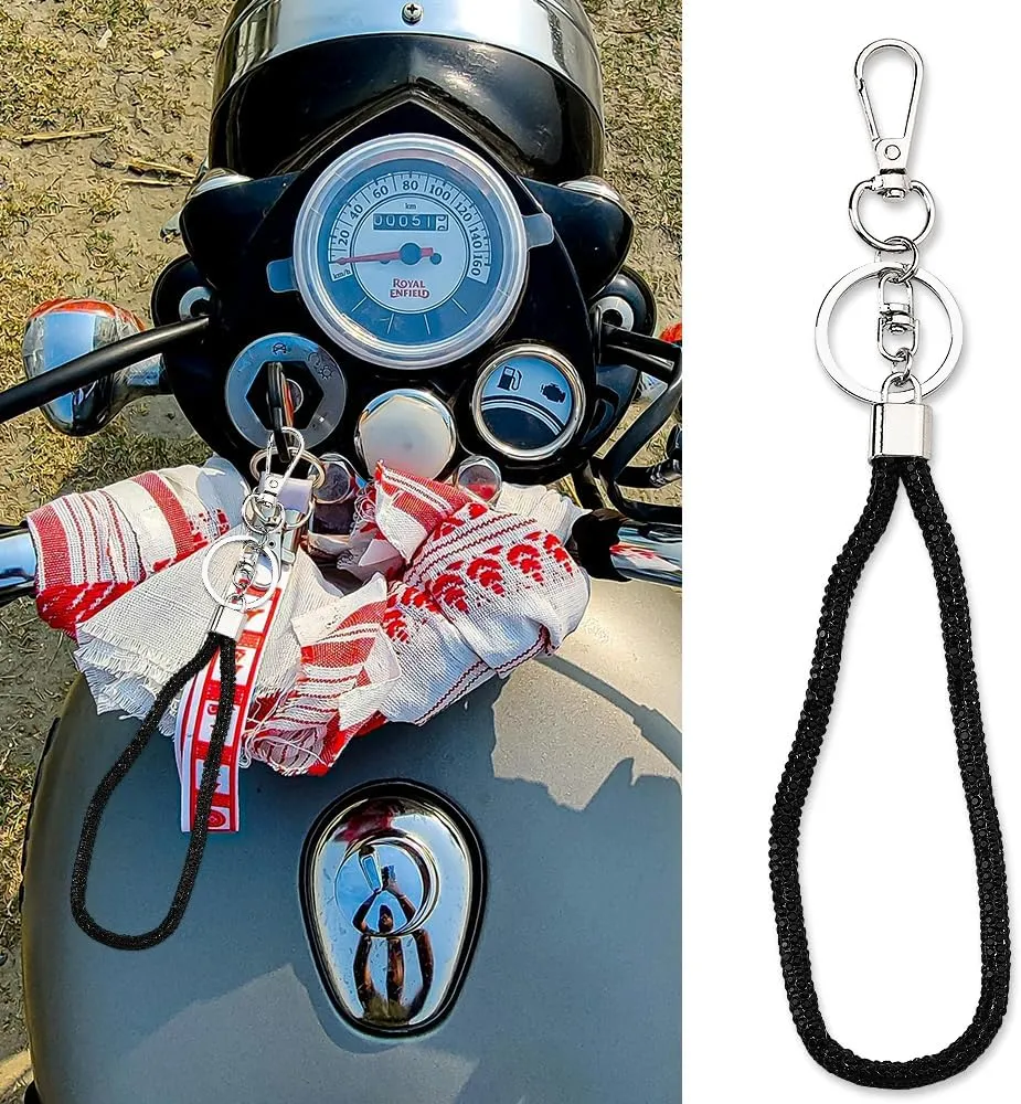 Rhinestone Keychain Wristlet Stap Lanyard for Womens Car Keys Keychain Accessories for Purse Wallet Badge Case
