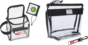Rough Enough Clear Toiletry Bags for Traveling with Handles Toiletries Cosmetic Pouch Makeup Bags TSA Approved for Men and Women Travel