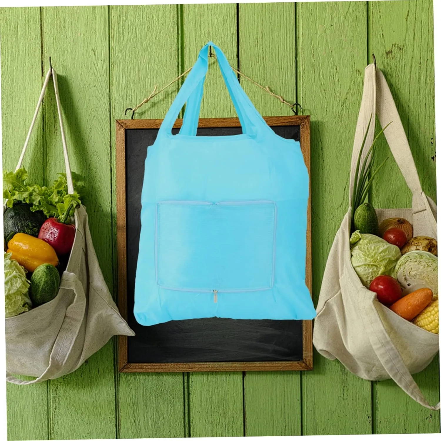Shopping Bag Supermarket Storage Bags Plain Portable with Reusable Shopping Tote Bag Tote Pouch Cotton