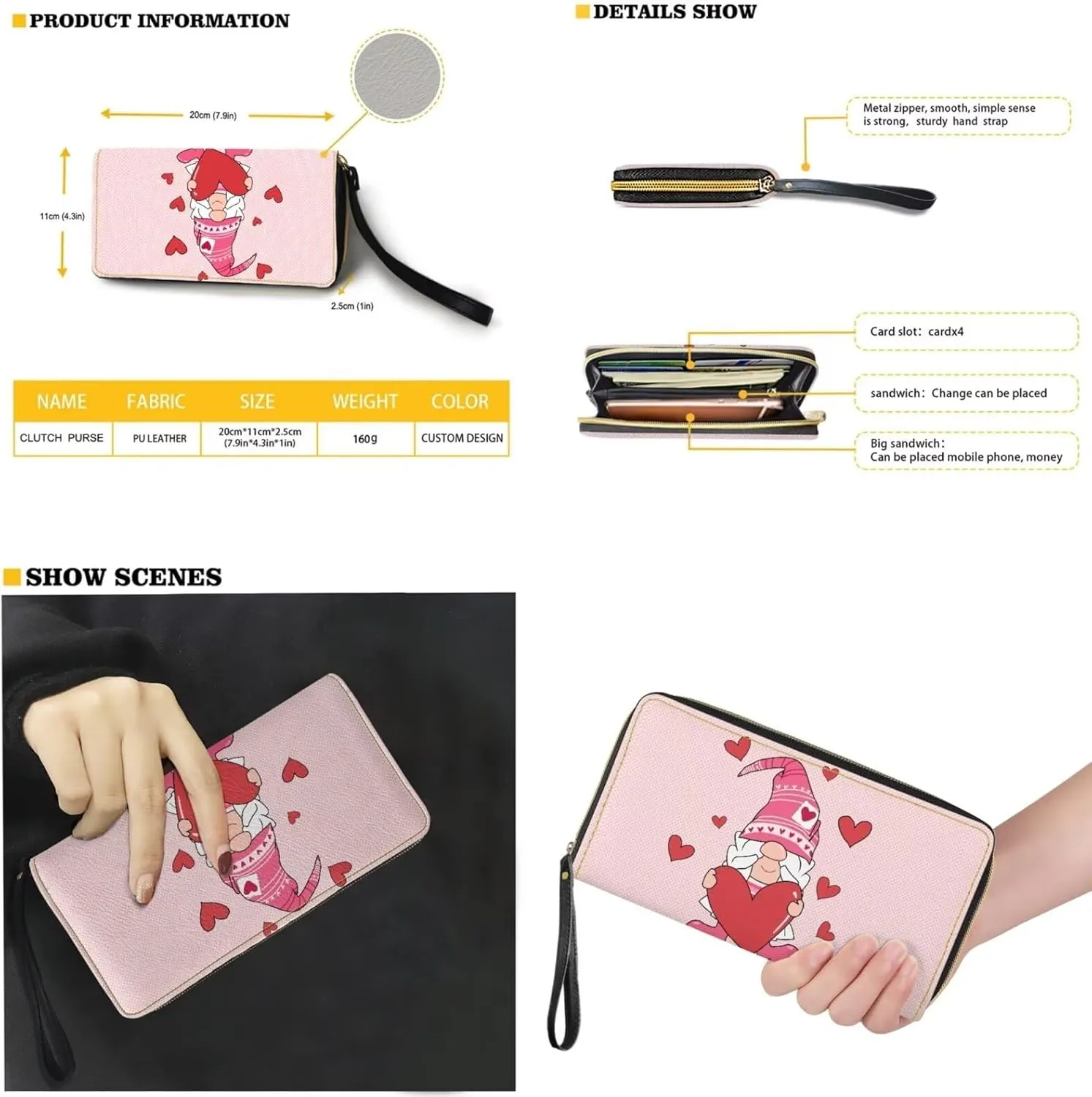 Shoulder Bags Set 2 Piece Saddle Bags Crossbody Bags for Women with Shoulder Strap Wristlet Wallets for Women