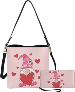 Shoulder Bags Set 2 Piece Saddle Bags Crossbody Bags for Women with Shoulder Strap Wristlet Wallets for Women