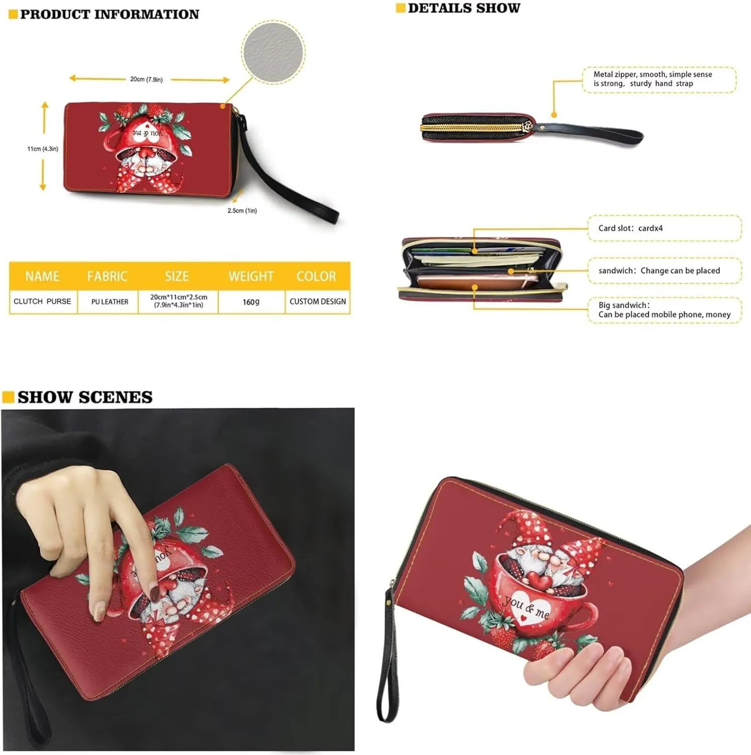 Shoulder Bags Set 2 Piece Saddle Bags Crossbody Bags for Women with Shoulder Strap Wristlet Wallets for Women