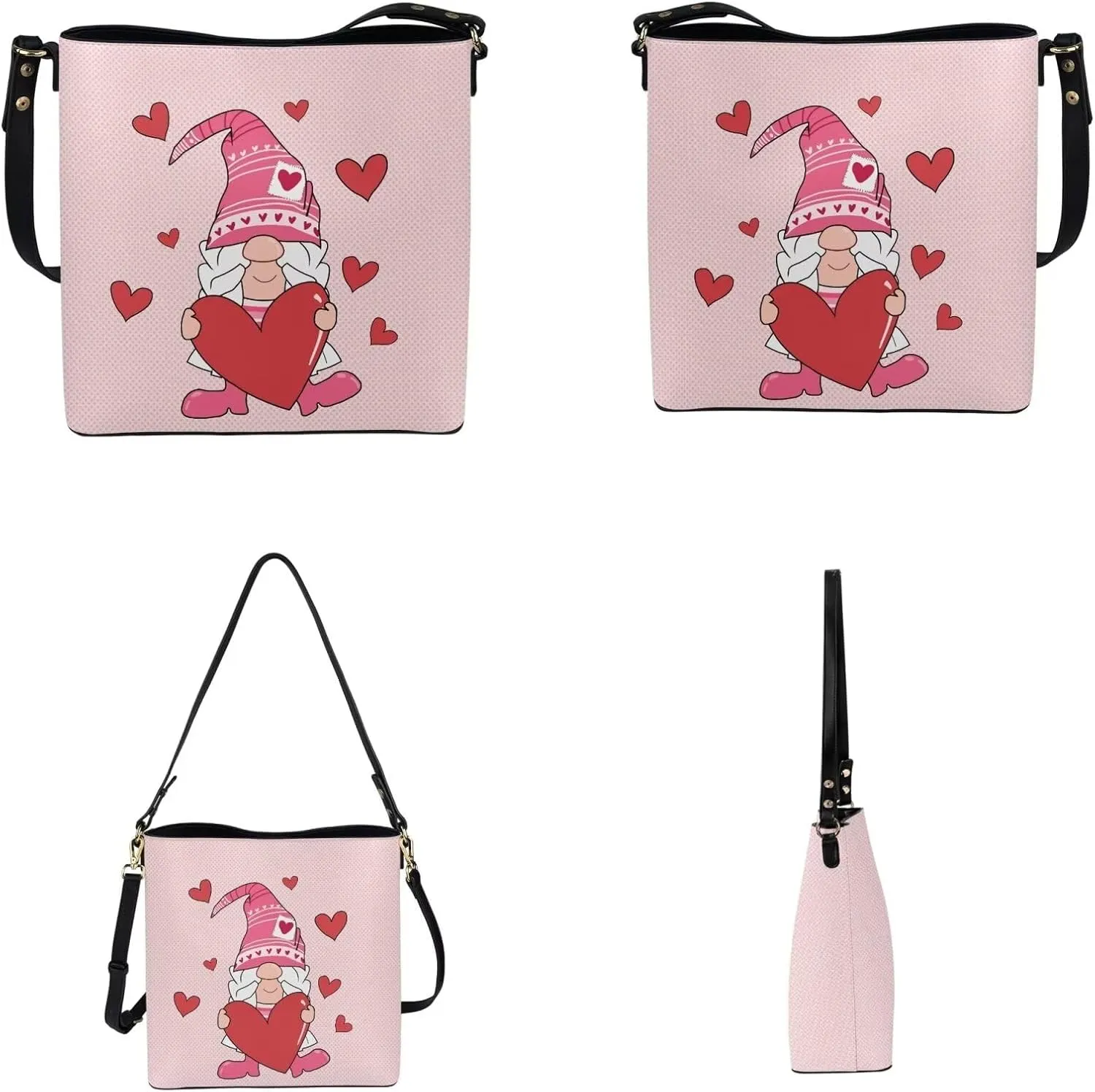 Shoulder Bags Set 2 Piece Saddle Bags Crossbody Bags for Women with Shoulder Strap Wristlet Wallets for Women