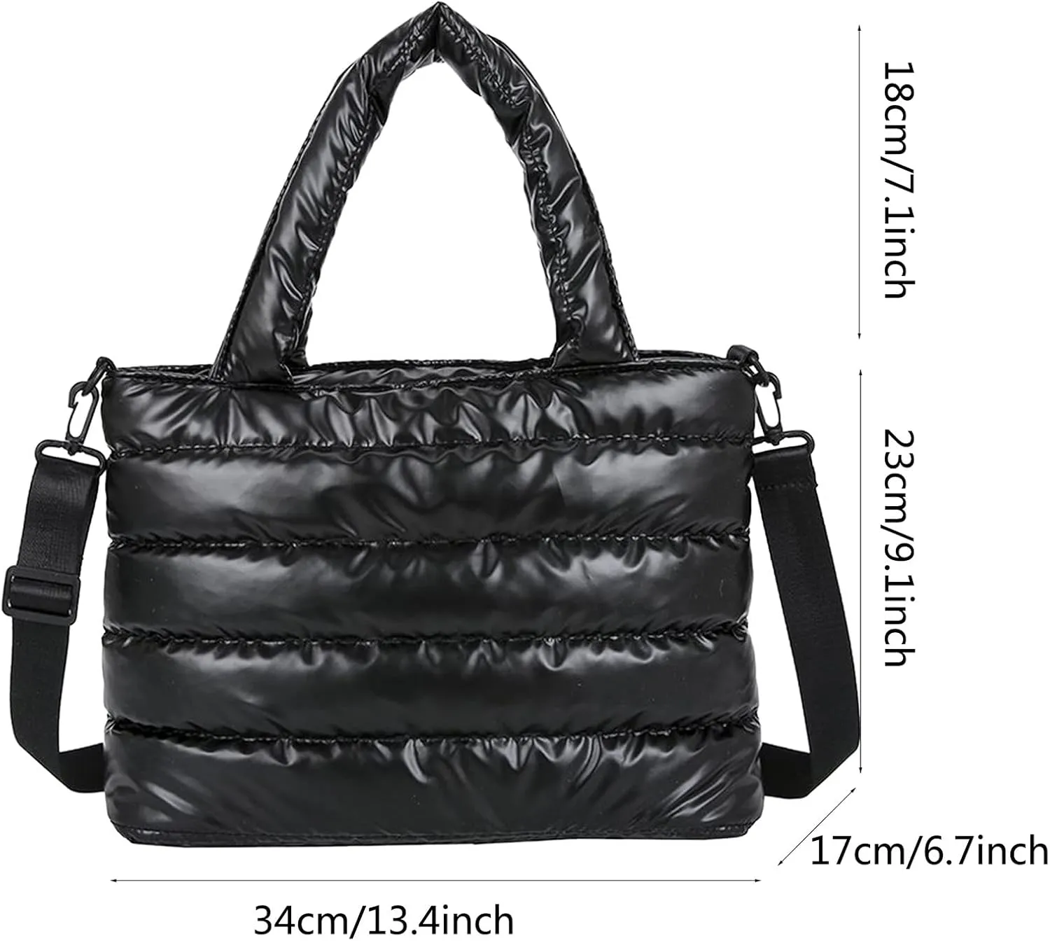 Sling Bag For Women Large Quilted Shoulder Bag Carryall Puffer Hobo Bag For Family Friends Travel College F
