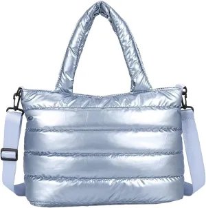 Sling Bag For Women Large Quilted Shoulder Bag Carryall Puffer Hobo Bag For Family Friends Travel College F